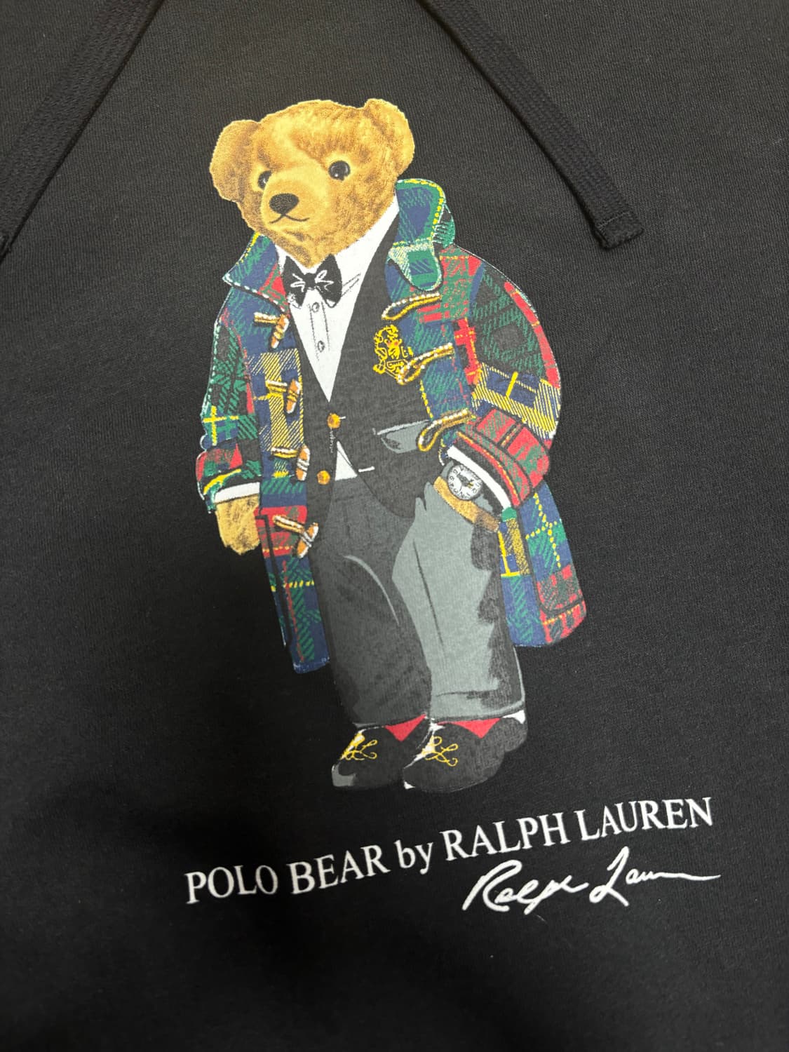 폴로 랄프로렌 베어 후드티 블랙 XL 상품이미지4