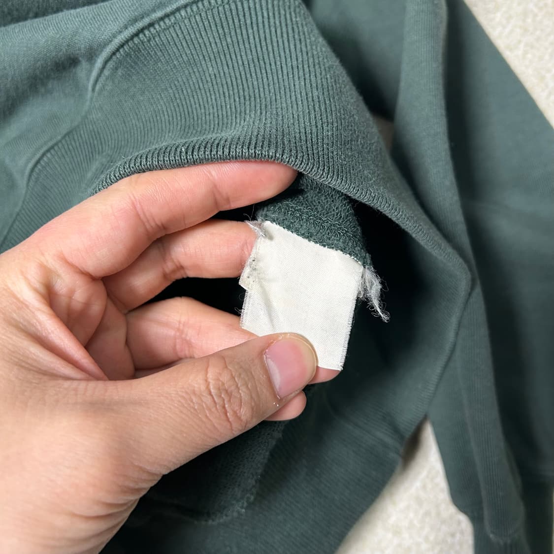 (M) 90s 폴로 랄프로렌 P 로고 딥그린 맨투맨 상품이미지7