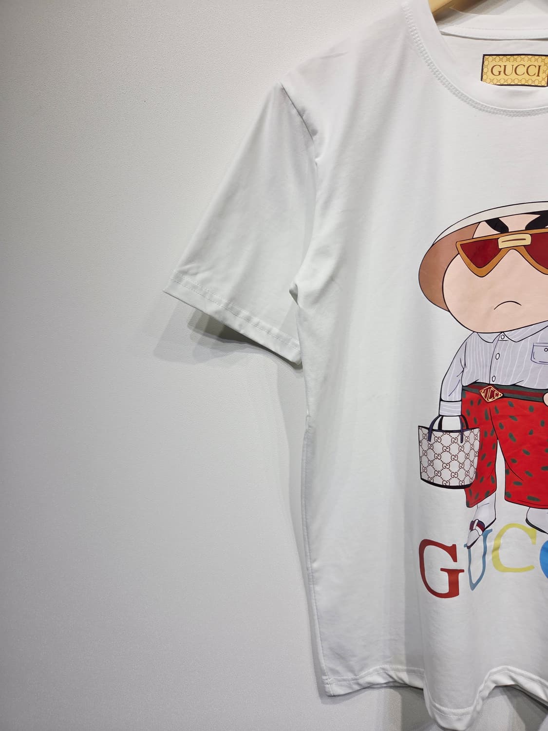 빈티지. 짱구찌 화이트 티셔츠 상품이미지2