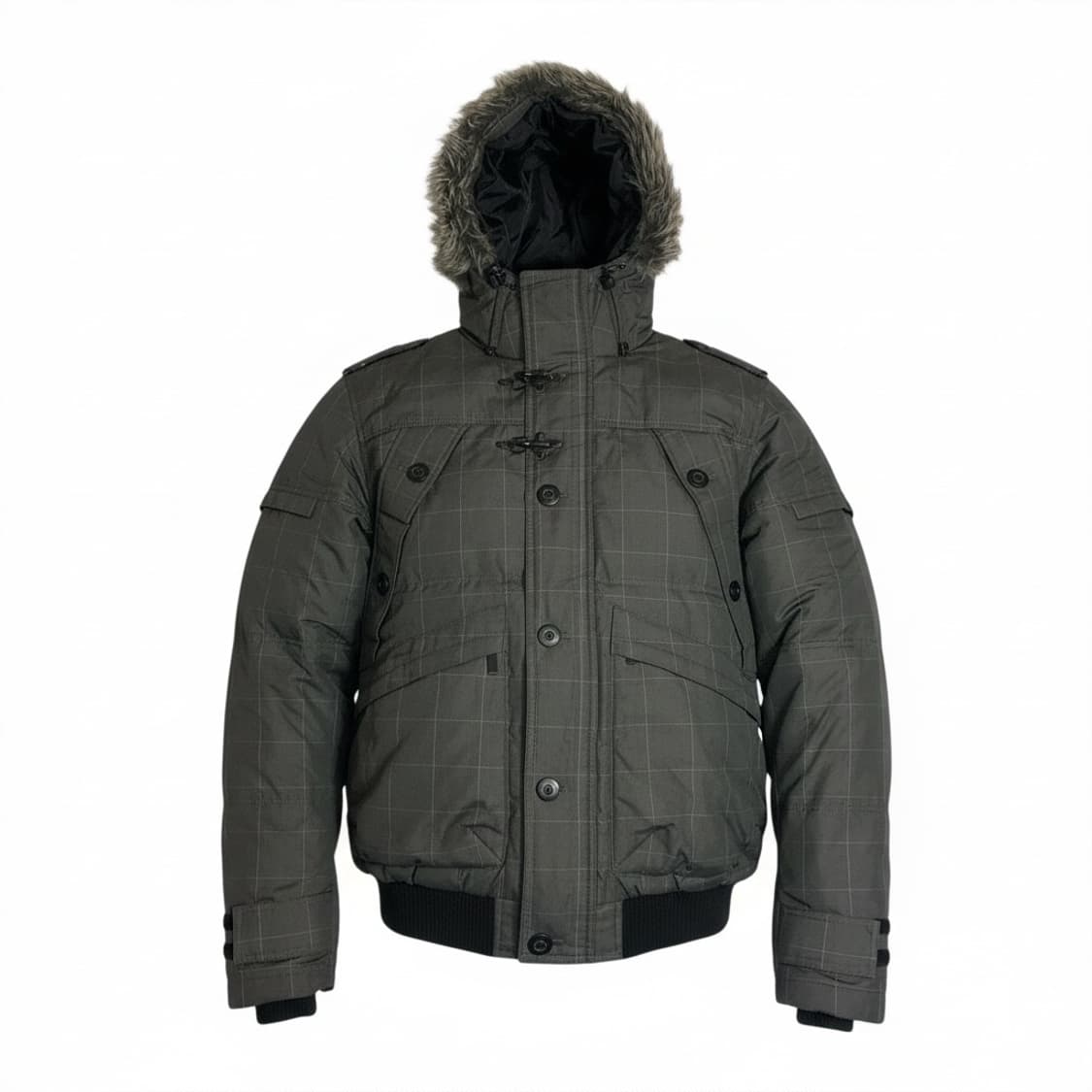 풀앤베어 체크 패딩 점퍼 L 상품이미지1