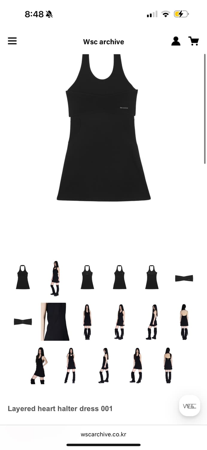 Layered heart halter dress 레이어드 홀터 원피스  상품이미지4