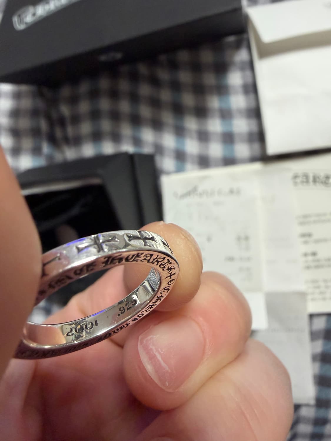 크롬하츠 퍽유링 3mm us7호 14~15호 상품이미지4