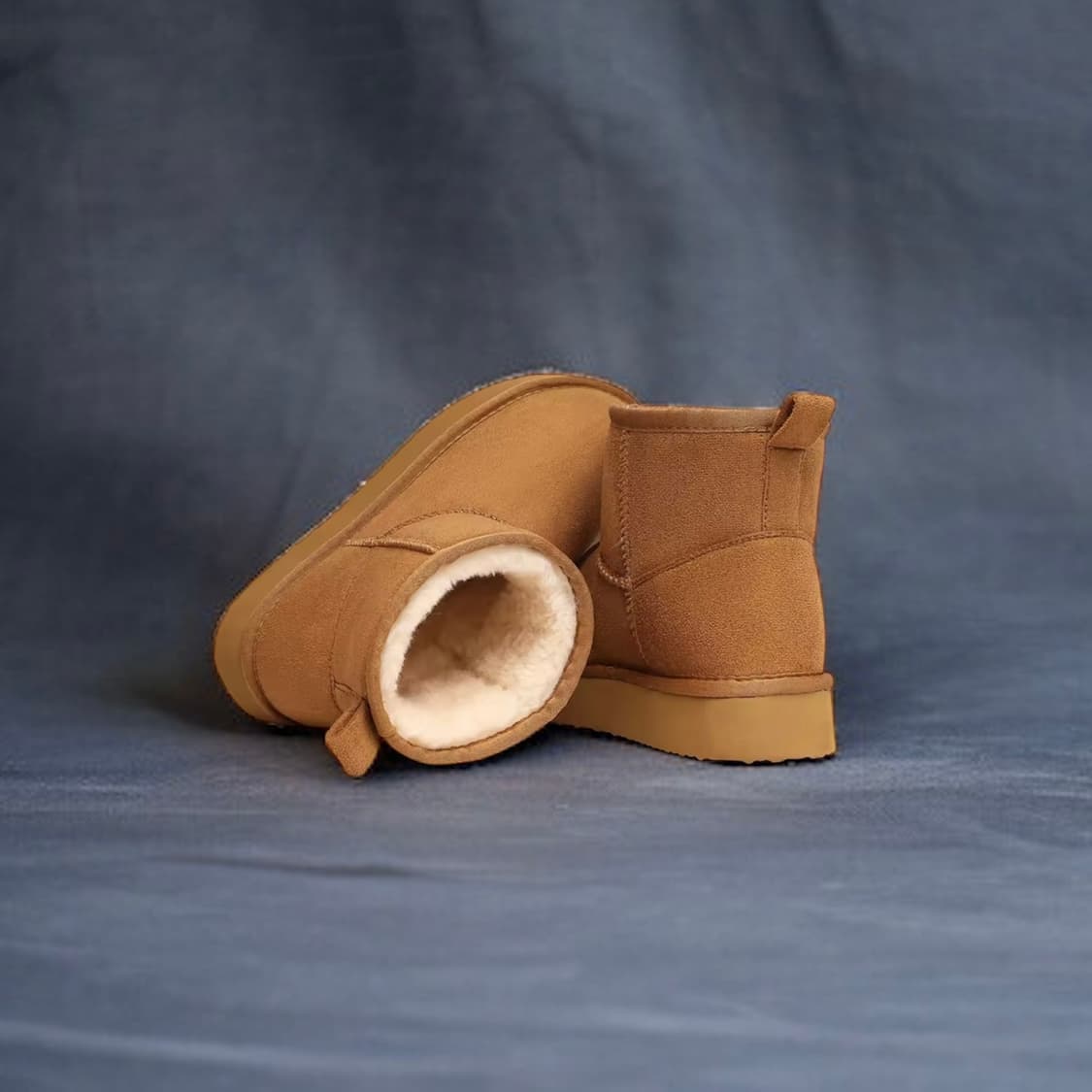 지그재그 숏어그 브라운 카멜 부츠 240 상품이미지1