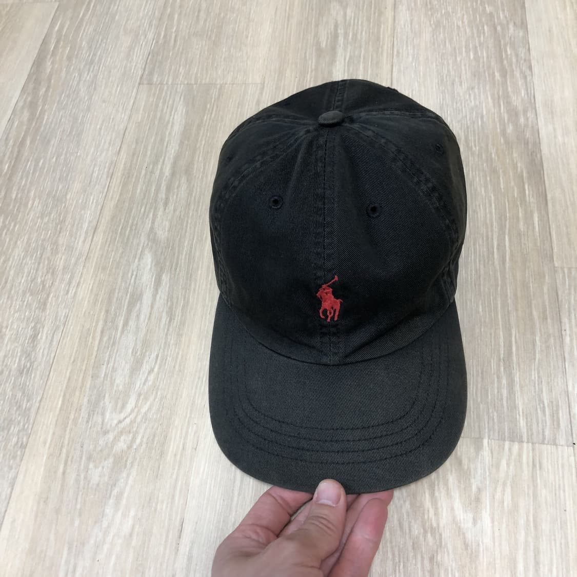 (OS) 폴로 랄프로렌 POLO 코튼 트윌 선페이딩 볼캡 블랙 상품이미지10