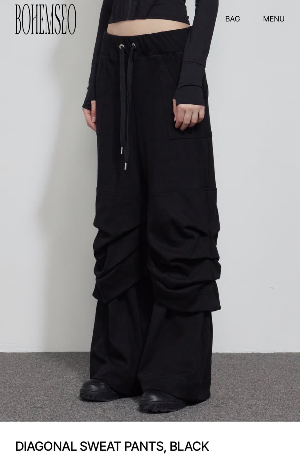 보헤미안서울 diagonal sweat pants 상품이미지2