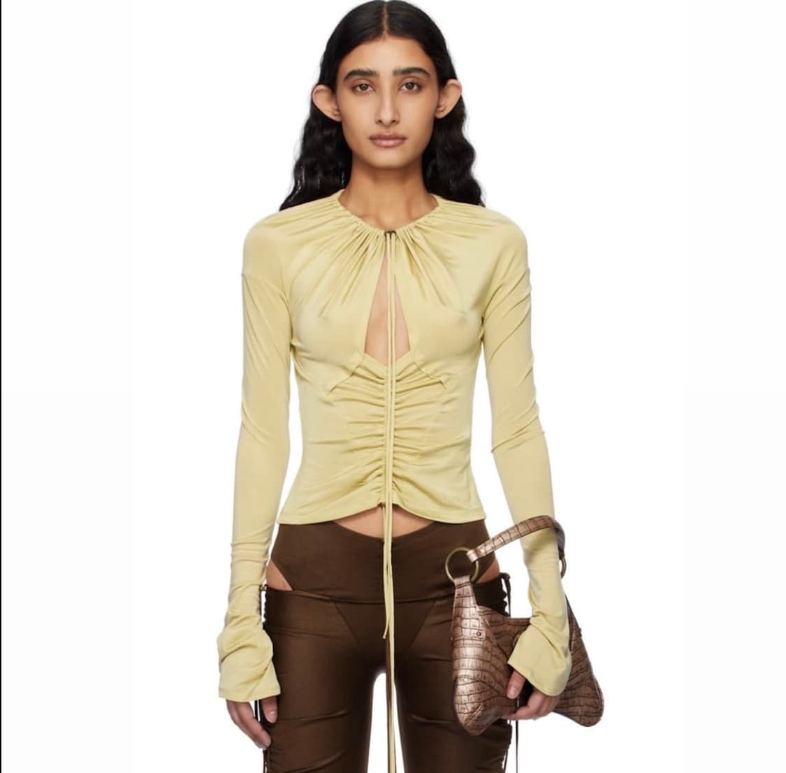 KNWLS 셔링 블라우스 상품이미지2