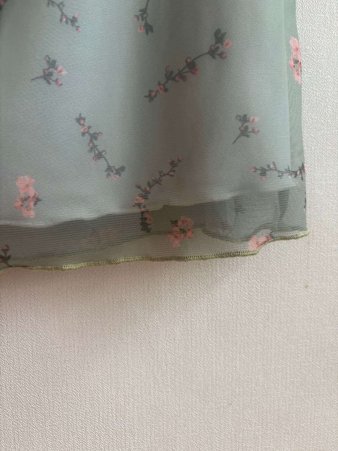 [스윔시티] 빈티지 레이스 스커트 / 코티지코어 플라워 모리 그린 카키 상품이미지3