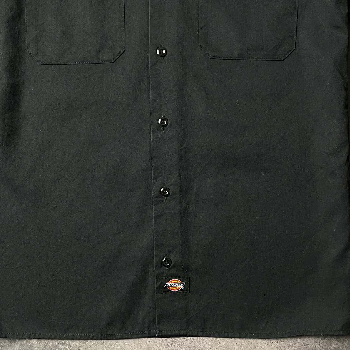 DICKIES 디키즈 빈티지 블랙 반팔 워크 셔츠 A00938 상품이미지4