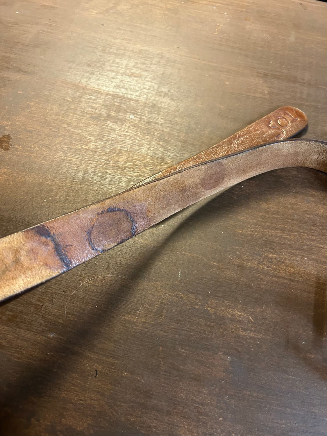 빈티지 리바이스501 레더벨트 상품이미지5