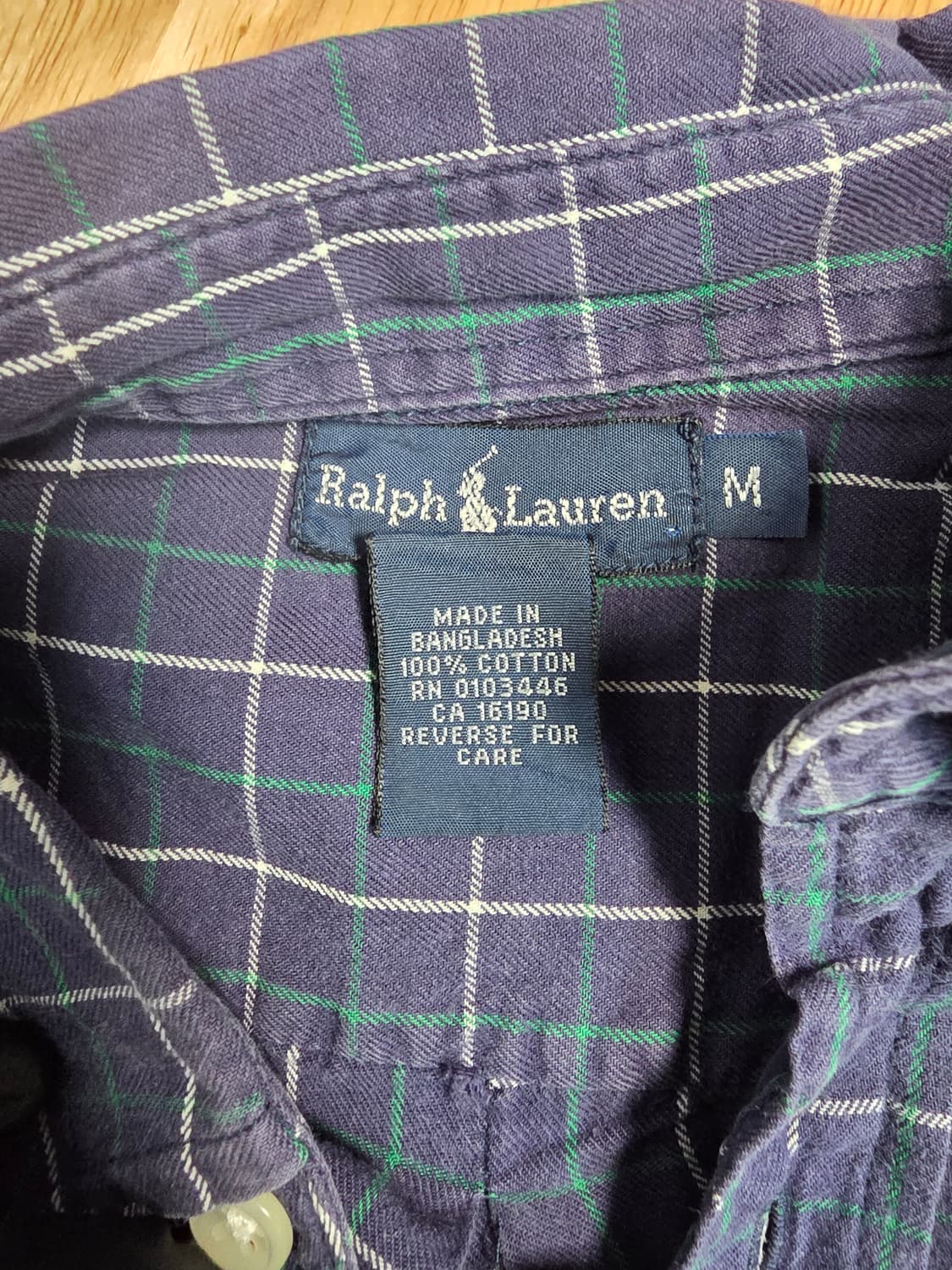 Polo 폴로 랄프로렌 네이비 체크 셔츠 M (클래식) 상품이미지4