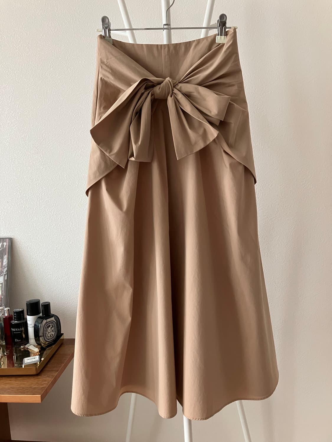 일본빈티지 united arrows 앞리본 면혼방 바스락스커트 상품이미지1