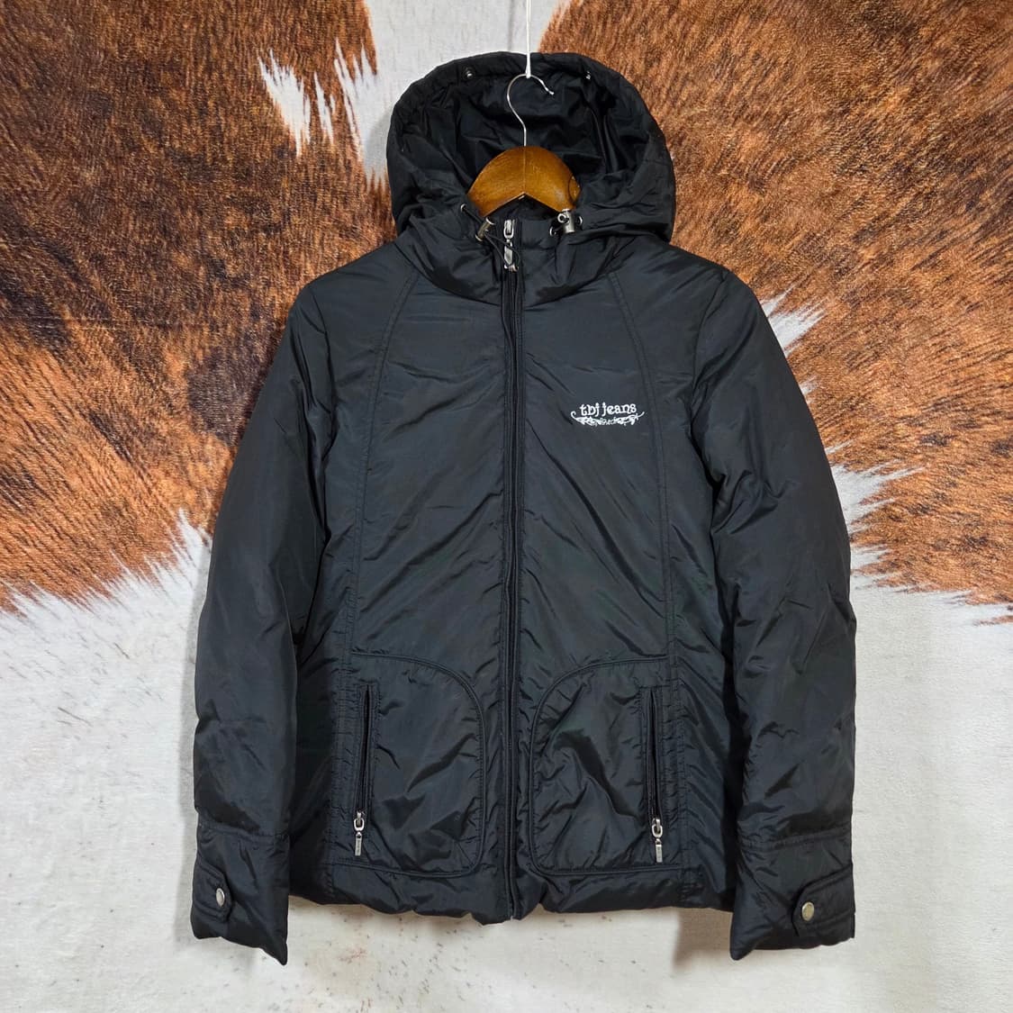 빈티지 TBJ 실버자수 덕다운 패딩 상품이미지1