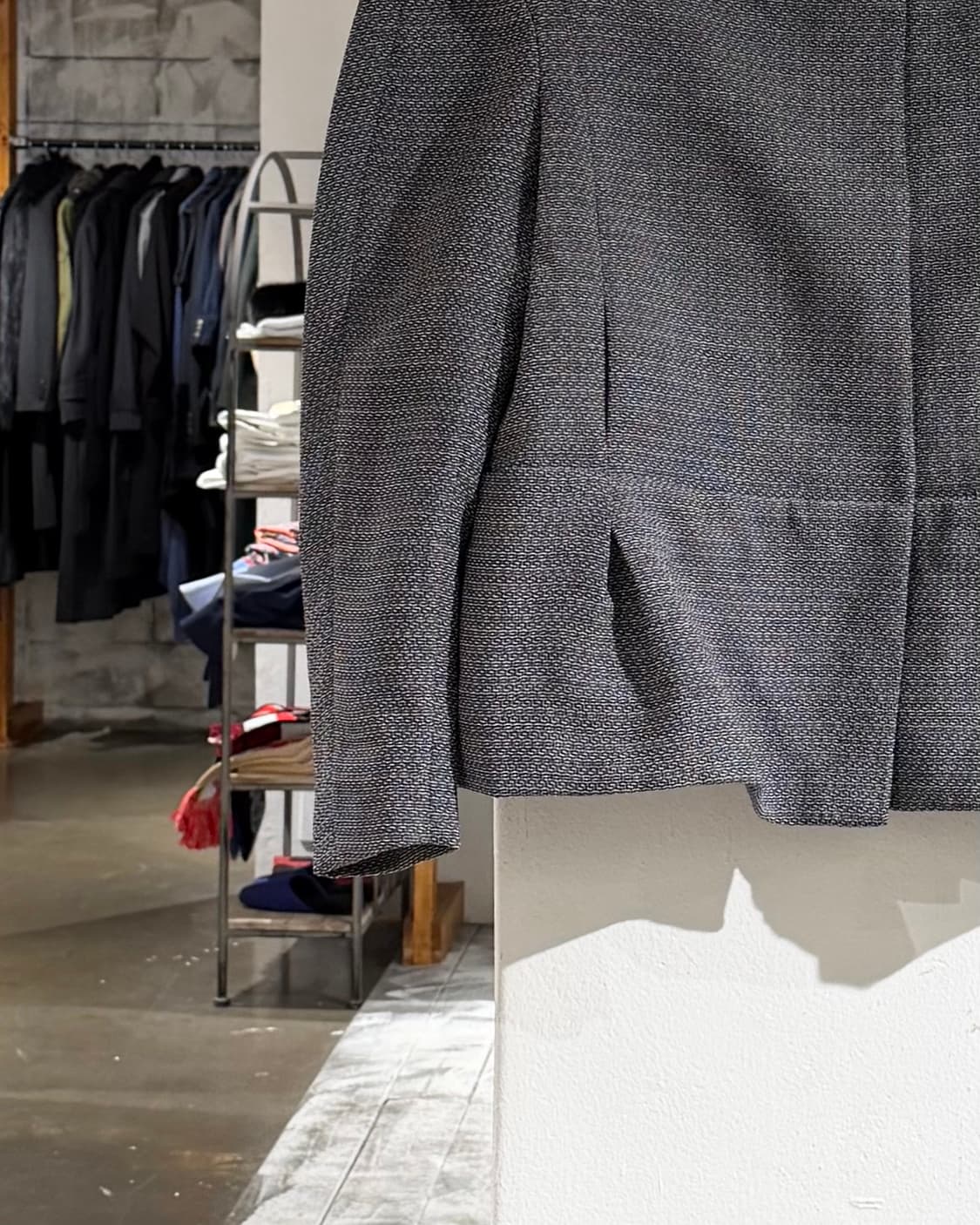 마르니 그레이 버진울 스트럭처 하이넥 테일러드 자켓 상품이미지5