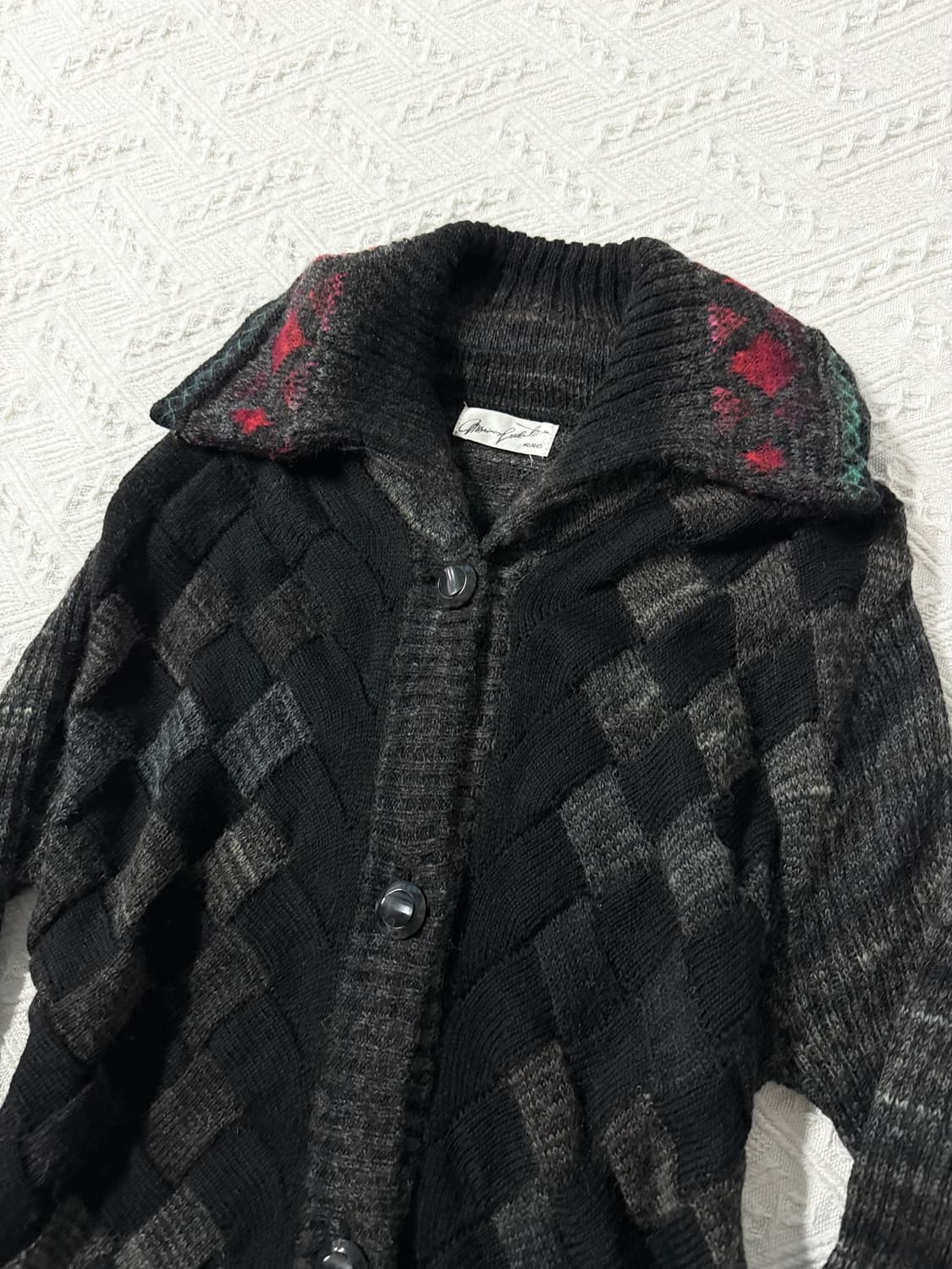 울 블렌디드 멀티 패턴/컬러 가디건 상품이미지7