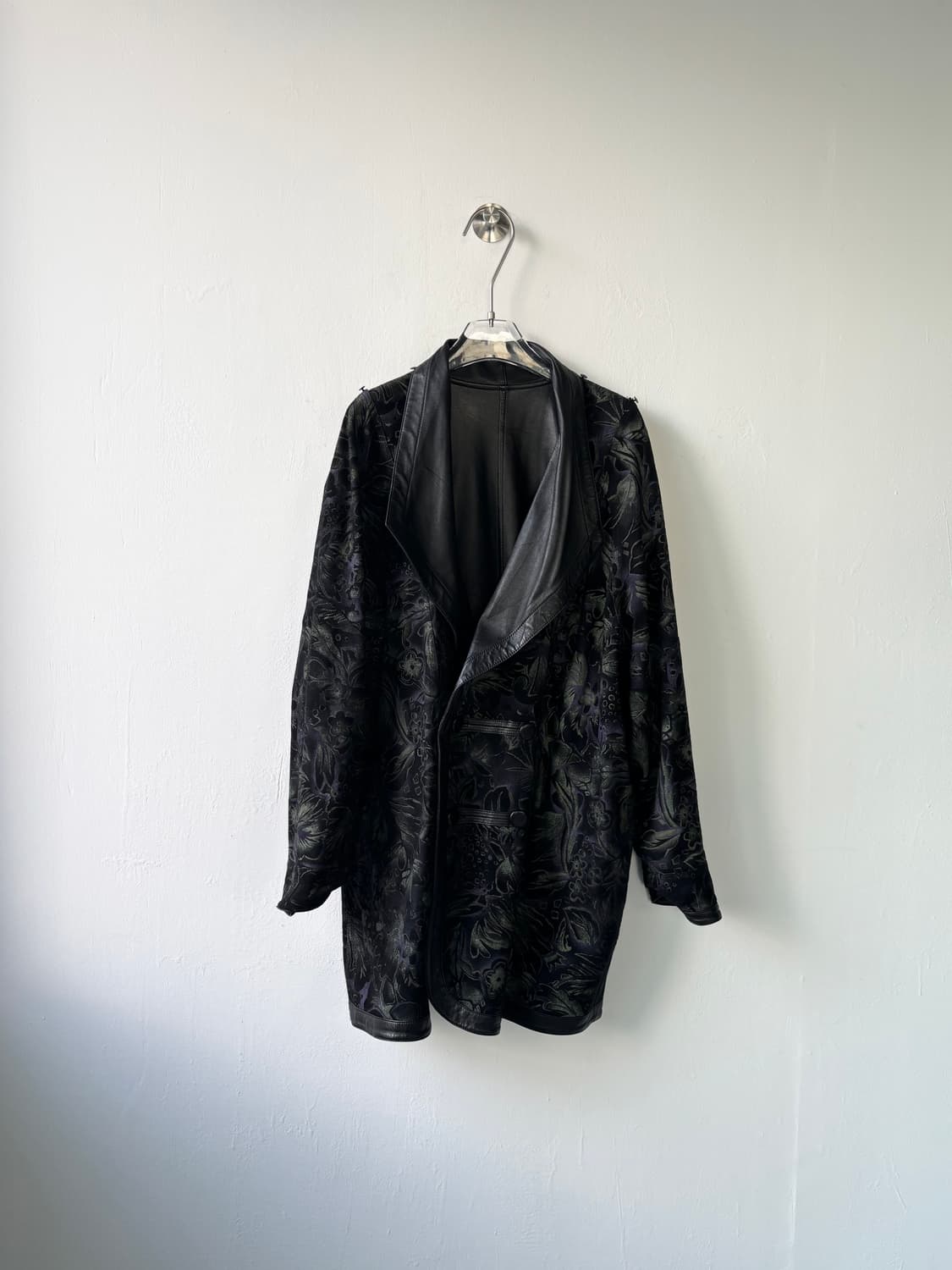 피에르 발망 아카이브 80’s 리버서블 자카드 레더 코트 상품이미지7