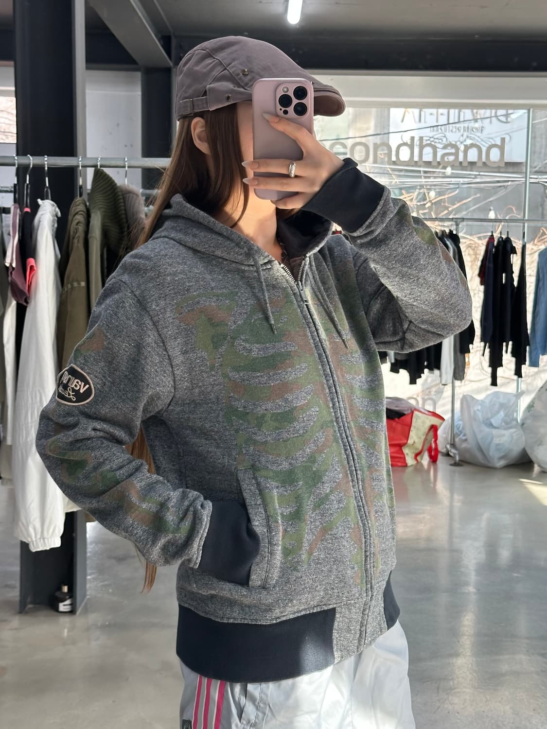 벤슨 카모 본 스켈레톤 후드집업 상품이미지1