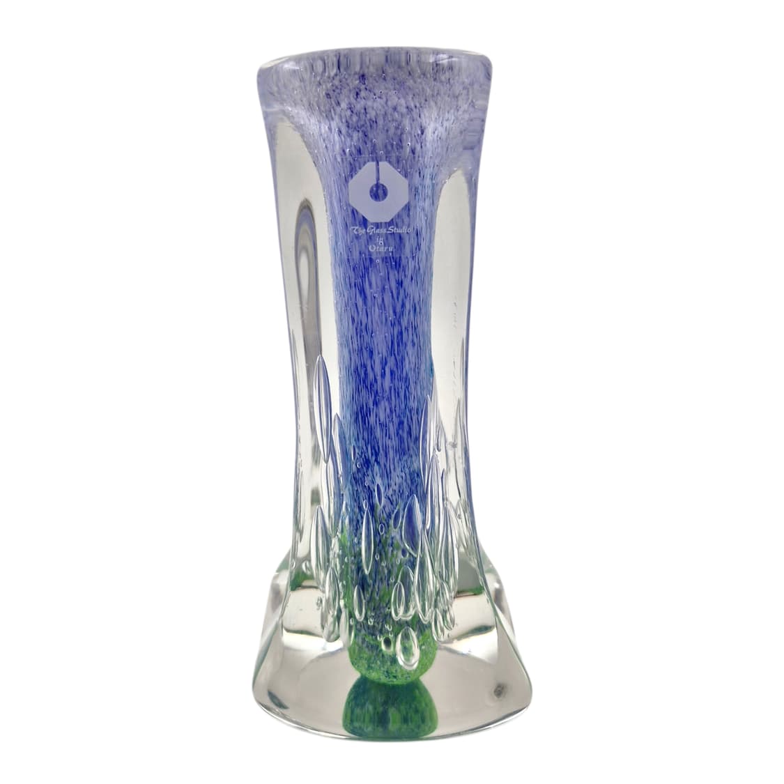 90s 오타루 스튜디오 핸드블로운 아쿠아 꽃병 상품이미지1