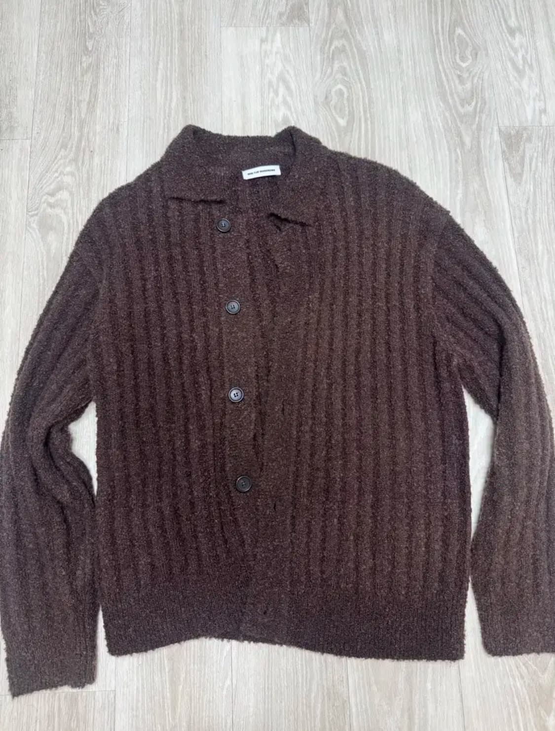 밈더워드로브 울 부클 가디건 브라운 1 상품이미지2