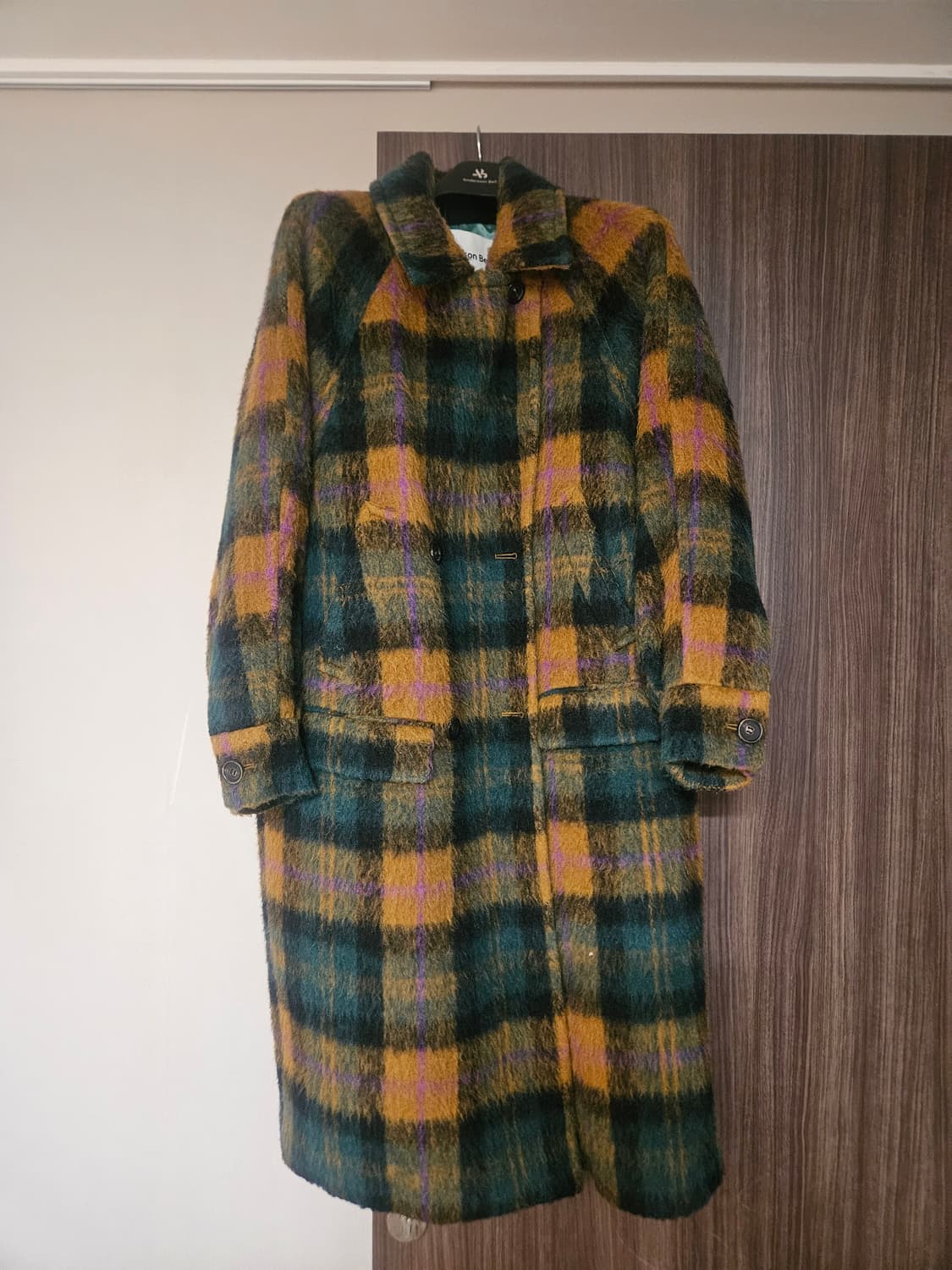 앤더슨벨 체크 롱코트 상품이미지1