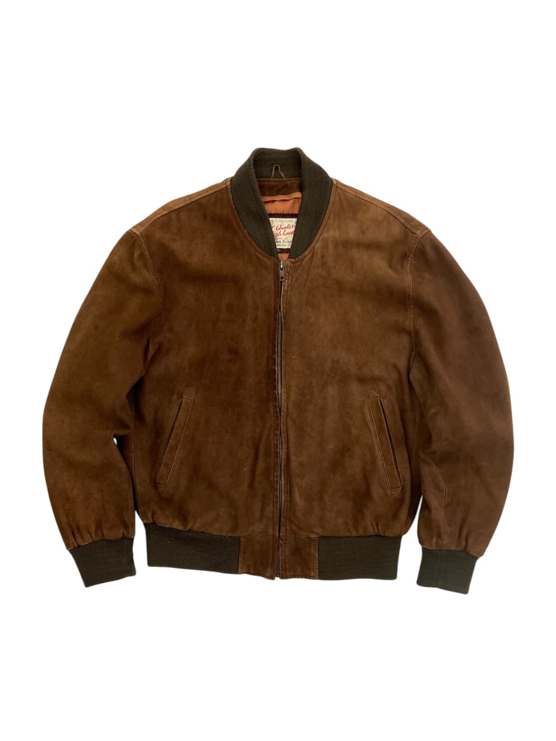 80's 스트롱 앤 피셔 스웨이드 봄버 자켓 상품이미지1