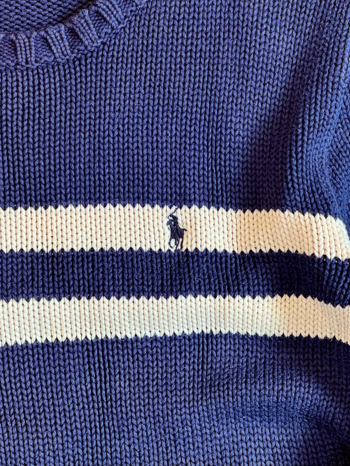 90s 폴로 스포츠 스트라이프 크루넥 코튼 니트 스웨터 상품이미지6