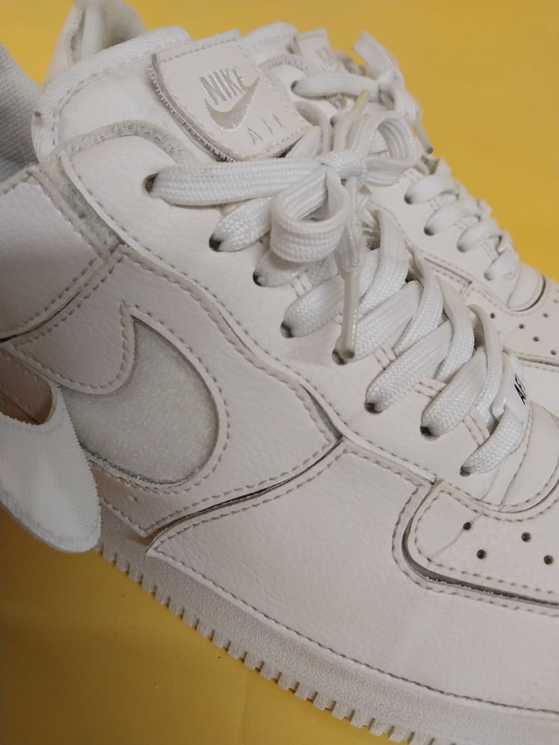 남성 나이키 에어포스1 로우 1/1 스티치 커스텀 운동화 (270) 상품이미지6