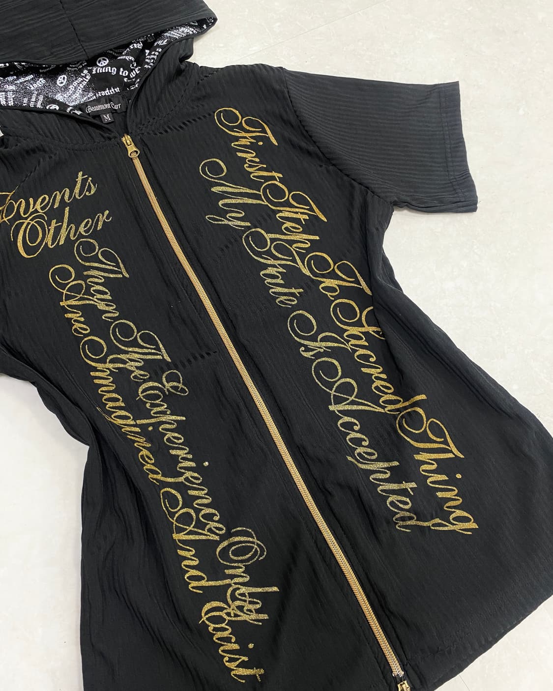 Gothic Gold punk 2-Way Hoodie 상품이미지8