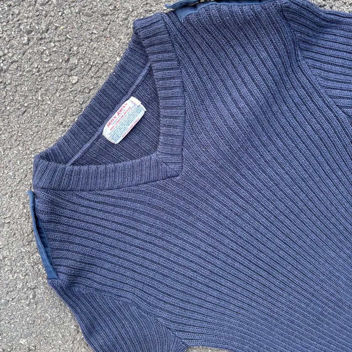 80년대 미공군 아이언 런 울 스웨터 상품이미지4