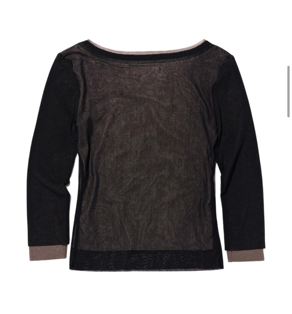 미스치프 보트넥 메쉬탑 블랙 m 상품이미지2