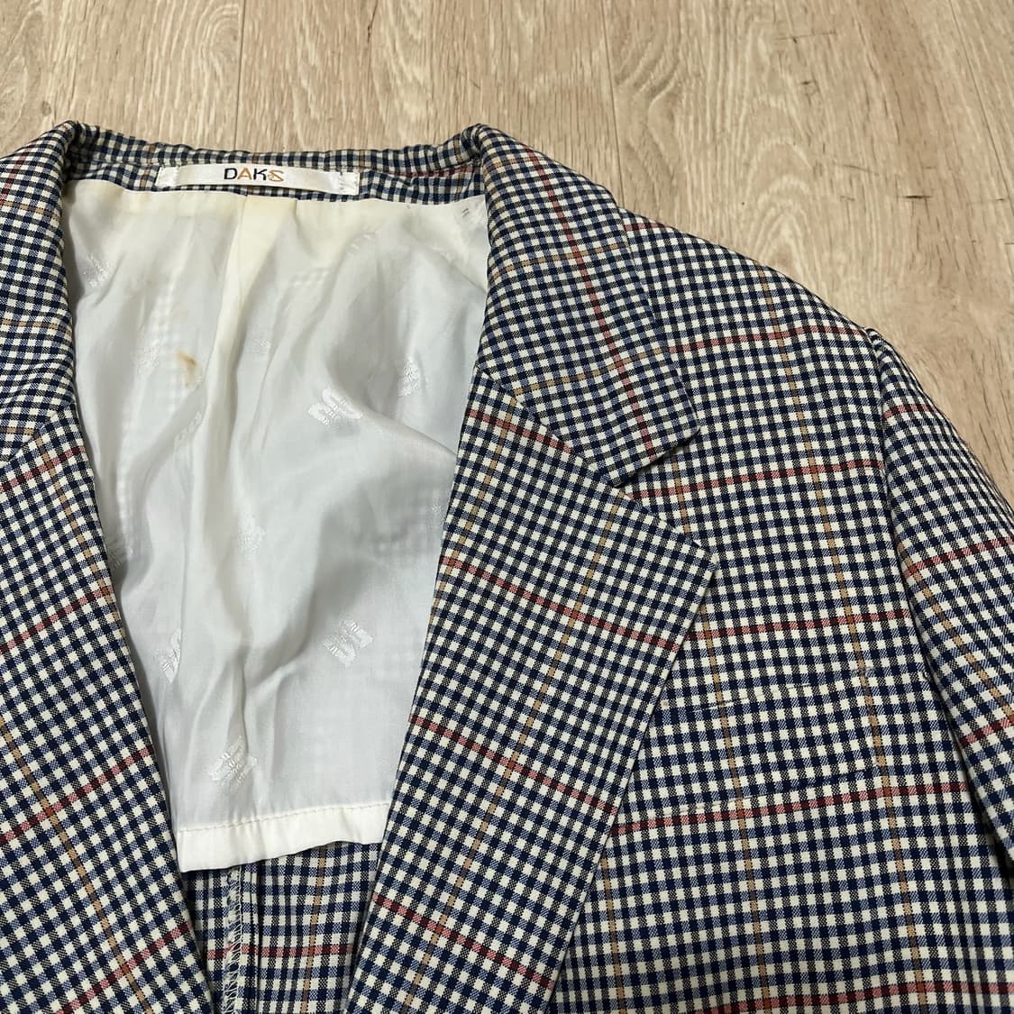 닥스 체크 블레이저 테일러드 정장자켓 [네이비/브라운] 94-165 상품이미지5