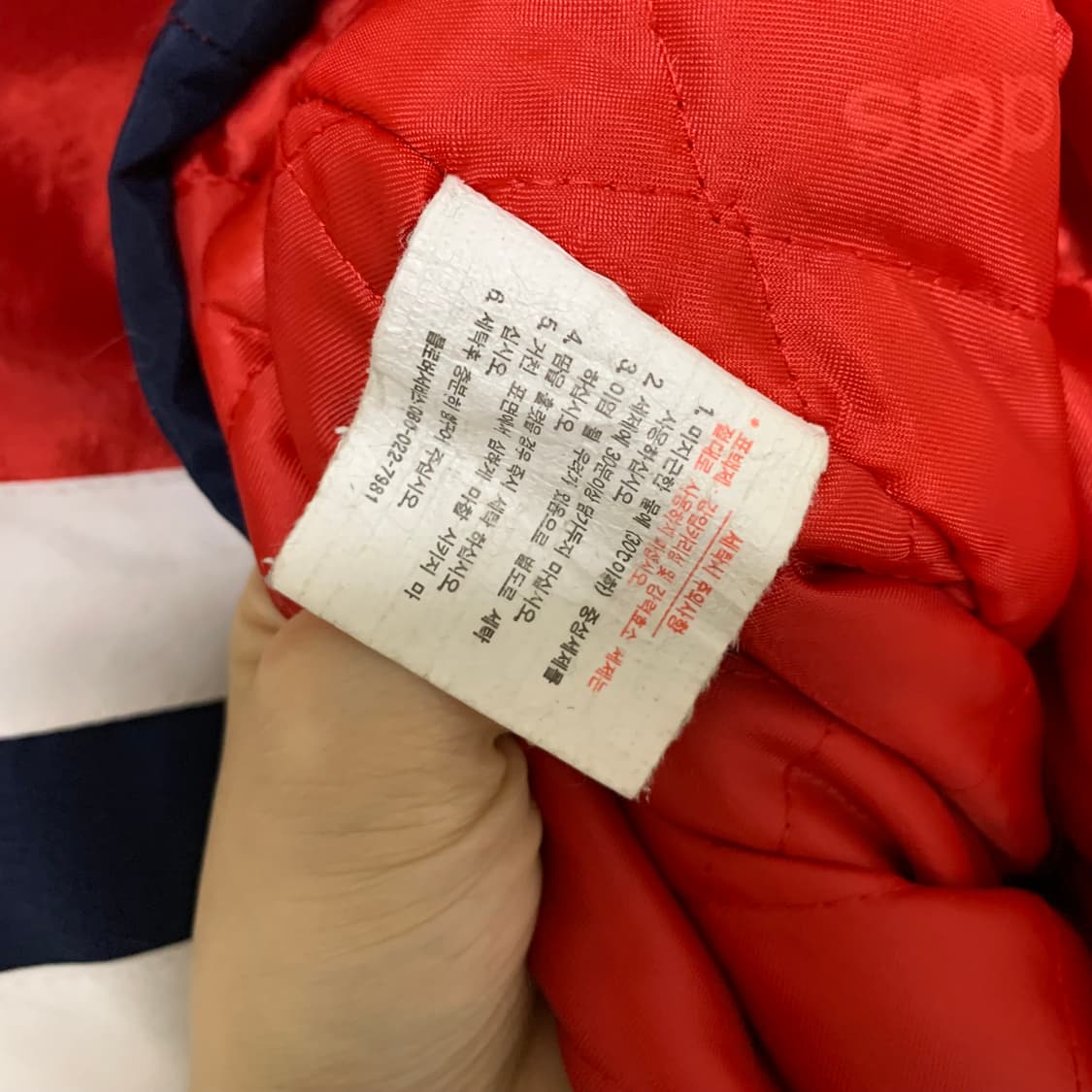 아디다스 올드스쿨 바람막이 레드/네이비 100 오버핏 빈티지 점퍼 상품이미지6