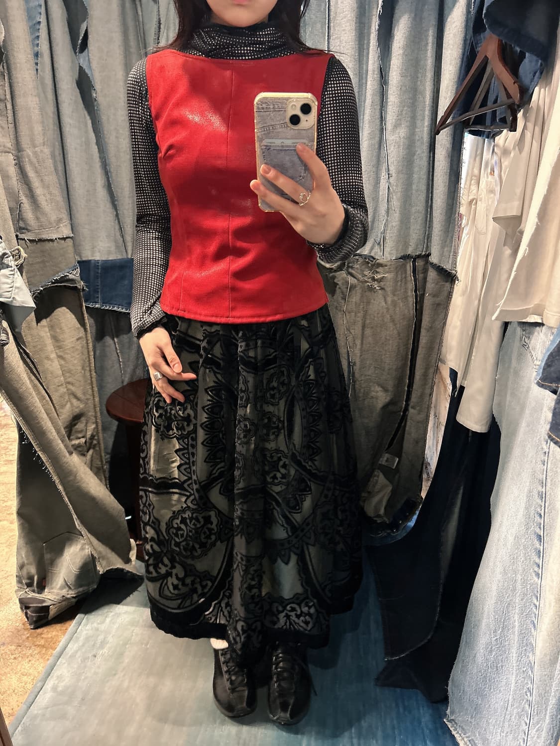 25-26 ) HIROKO KOSHINO Patterned Skirt 상품이미지3