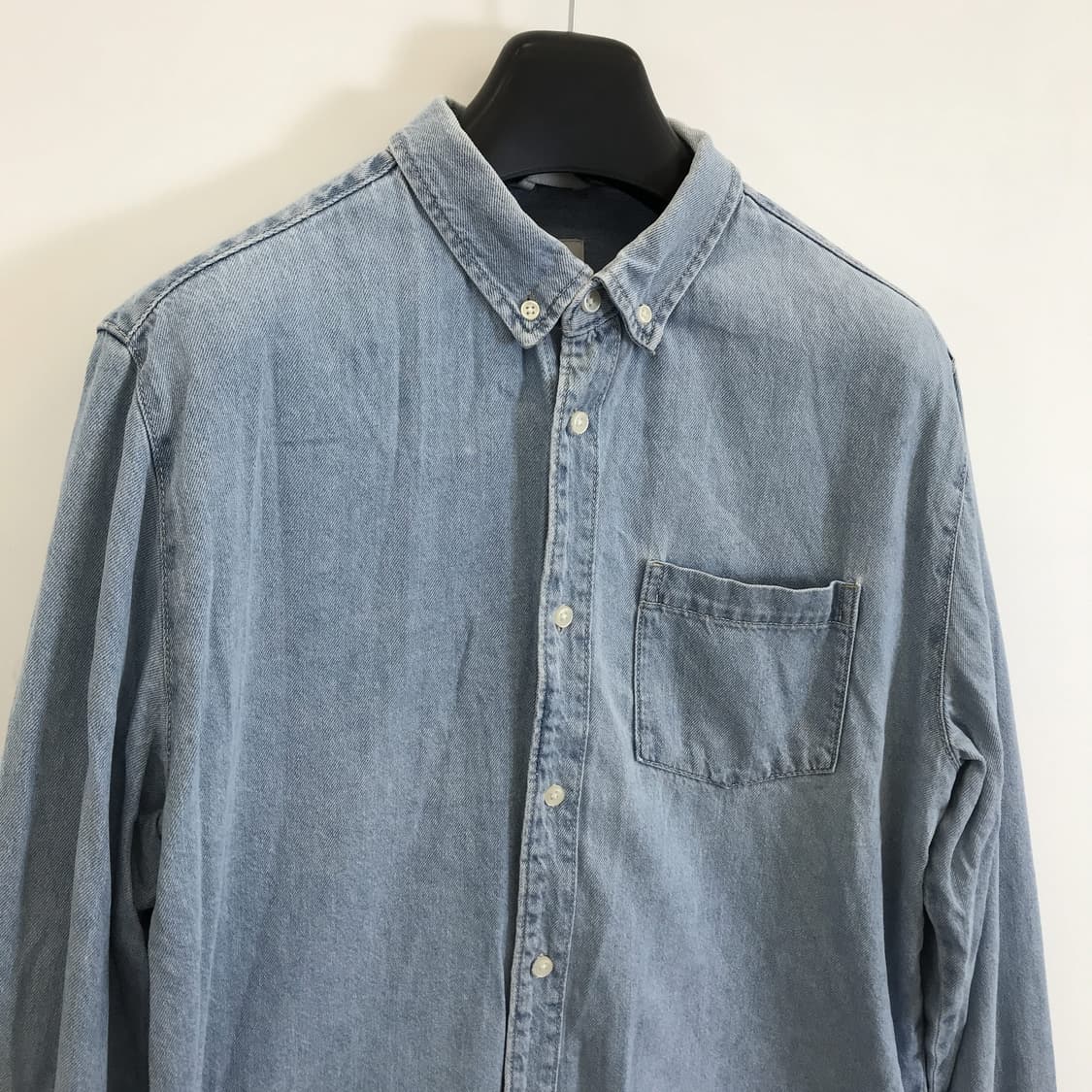 자라 워시드 데님셔츠 오버 [XL] 상품이미지2