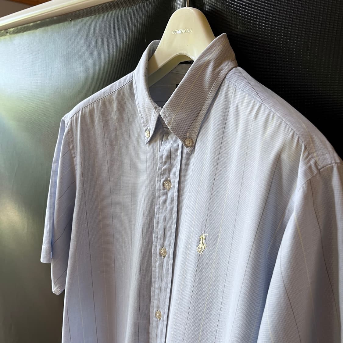 M) 90s 폴로 랄프로렌 Made in U.S.A 버튼다운 반팔 셔츠 상품이미지2
