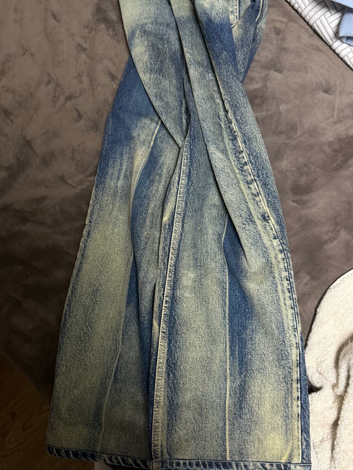 브랜디드-1805 HYBRID BLUE JEANS 와이드 스트레이트 상품이미지3