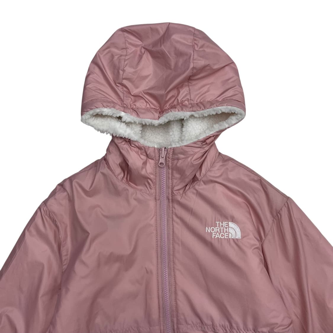 노스페이스 딸기우유맛 리버시블 뽀글이 후드집업 xs 상품이미지9