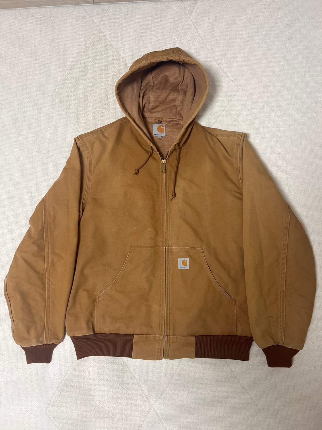 칼하트 J131 BRN 덕 액티브 자켓 후드 집업 상품이미지1