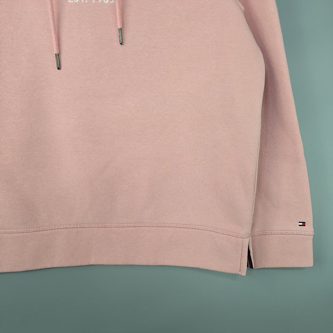 타미힐피거(Tommy Hilfiger) 로고 후드티 핑크 S 상품이미지3