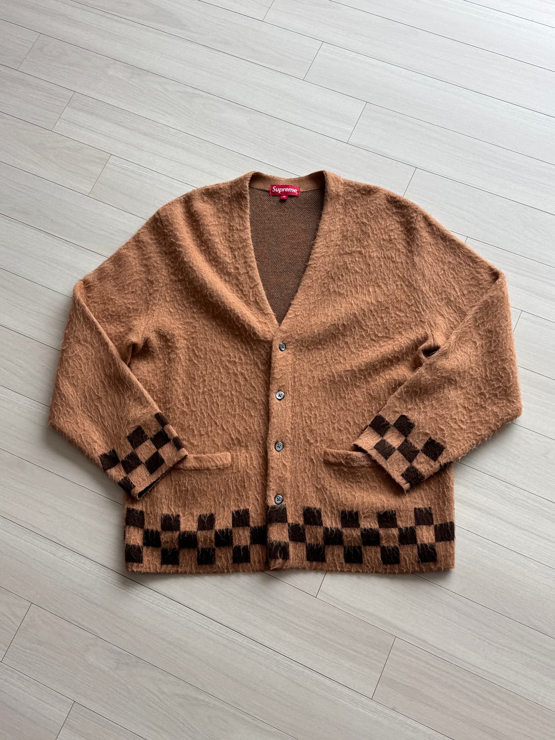 슈프림 모헤어 가디건 체커보드 M사이즈 상품이미지1