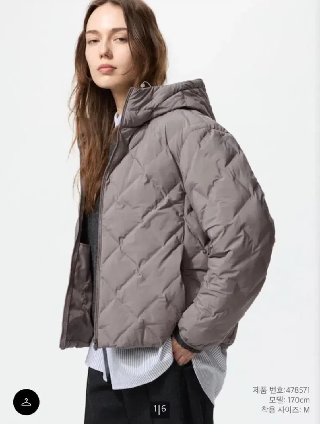 유니클로 PUFFTECH 파카 경량패딩 그레이 L 상품이미지1