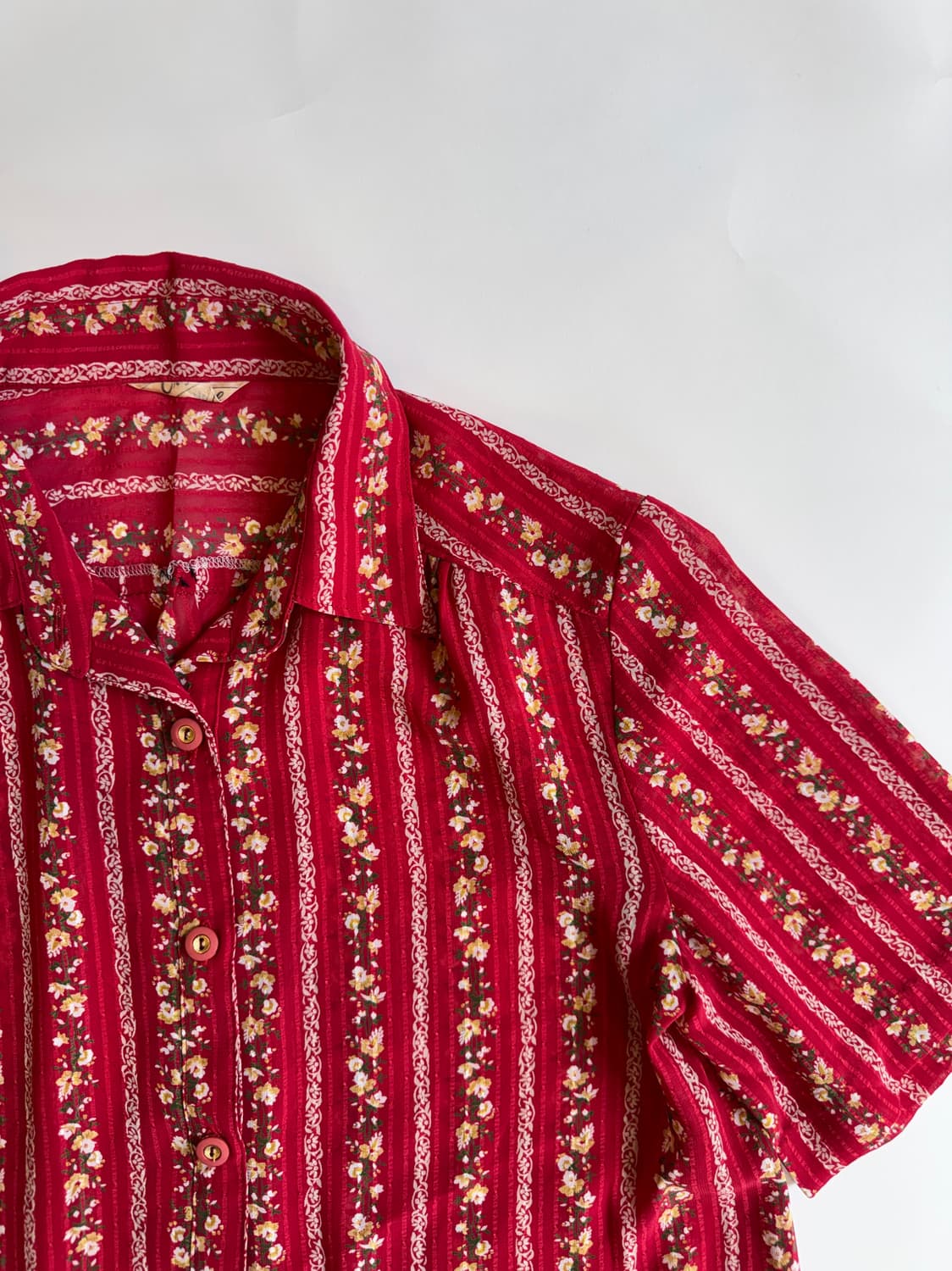 FLORAL STRIPE SHORT SLEEVE SHIRT 상품이미지2