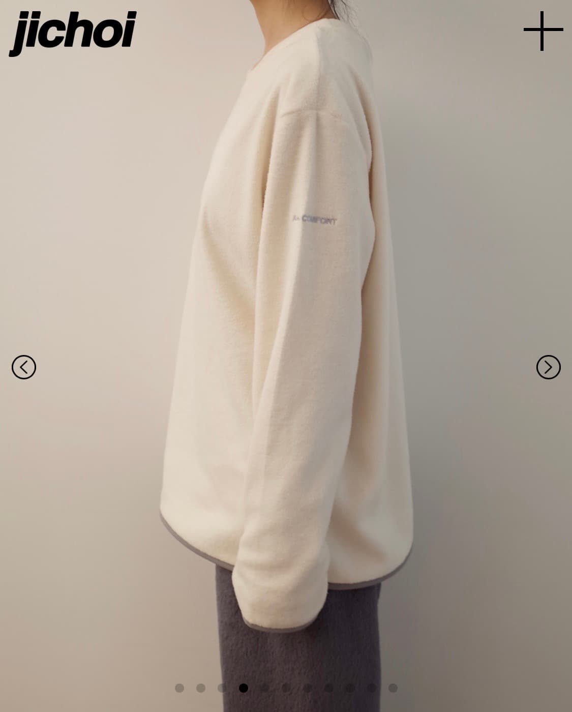 지초이 컴포트 25-004 플리스 롱 슬리브 아이보리 1사이즈 상품이미지3
