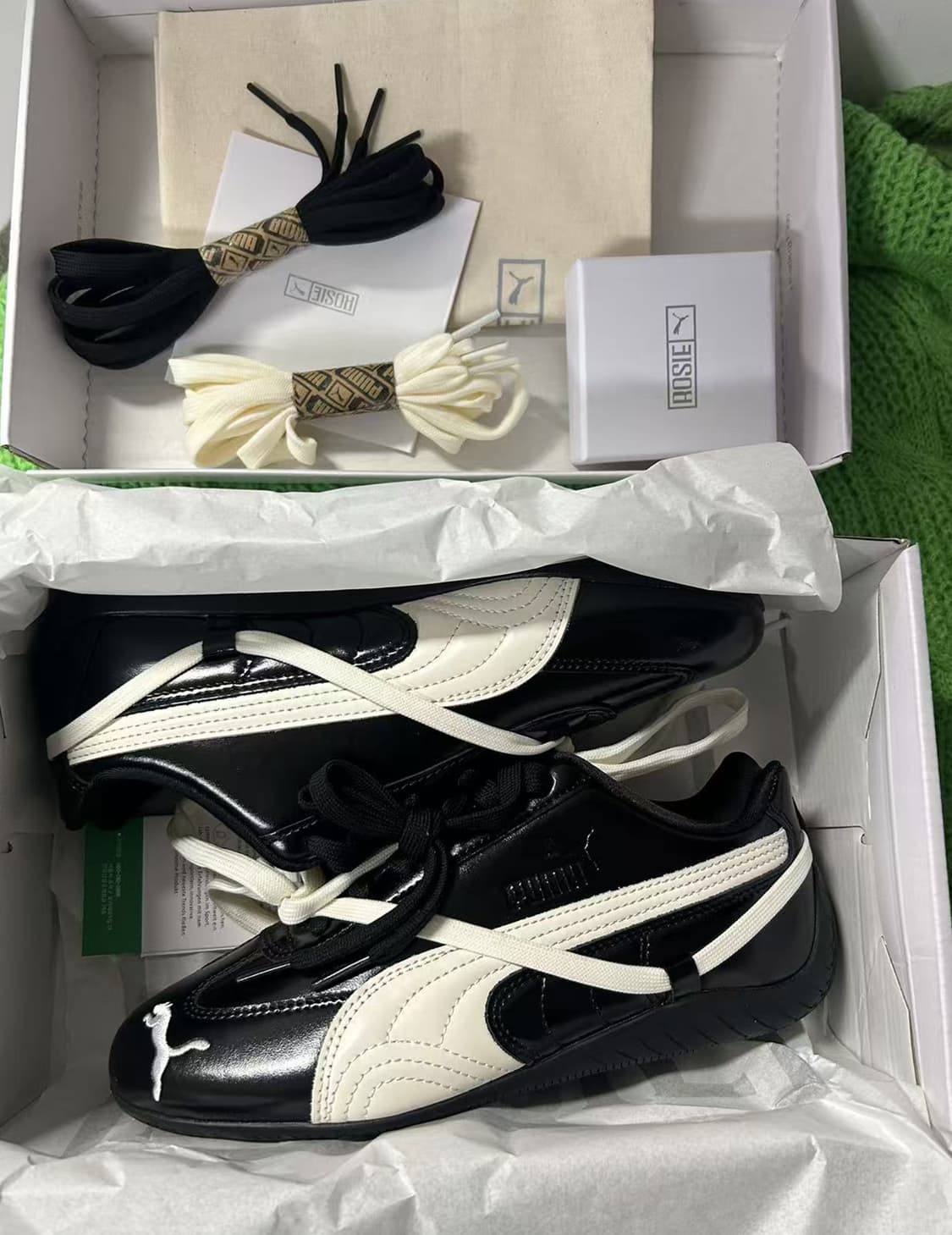 푸마 x 로제 스피드캣 PRM 블랙 웜 화이트 230mm 상품이미지1