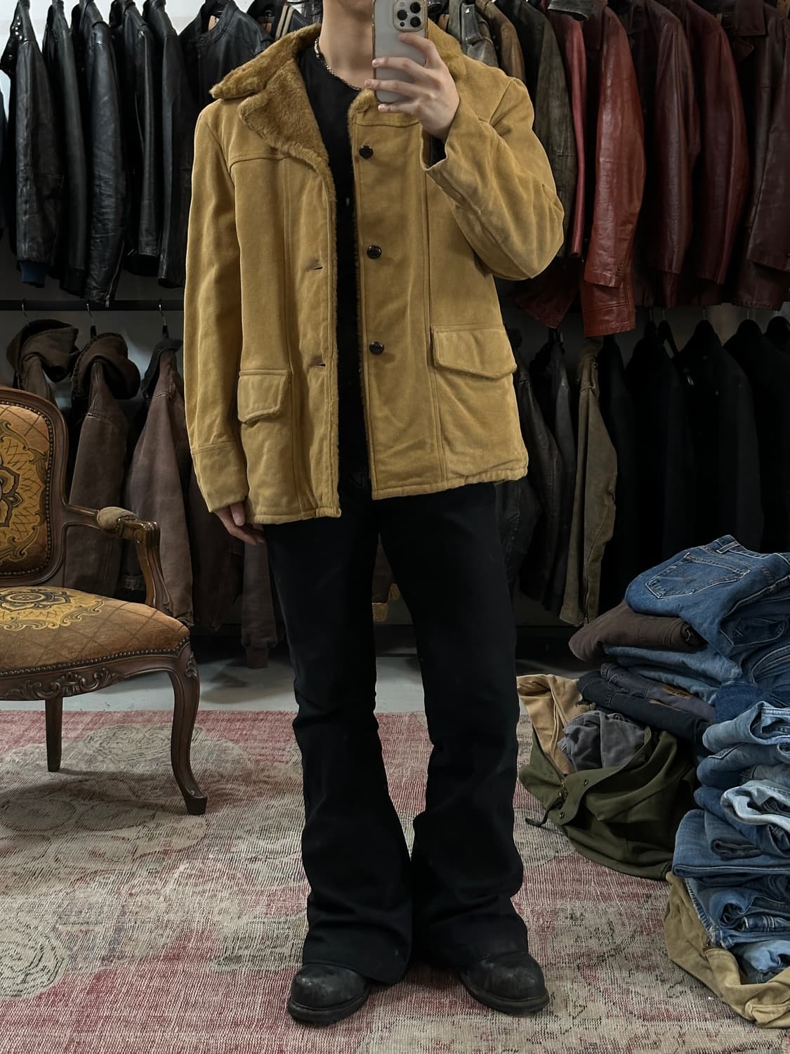 *데드스탁* 80's 빈티지 시어스 스웨이드 카코트 빈티지 레더 자켓 상품이미지10