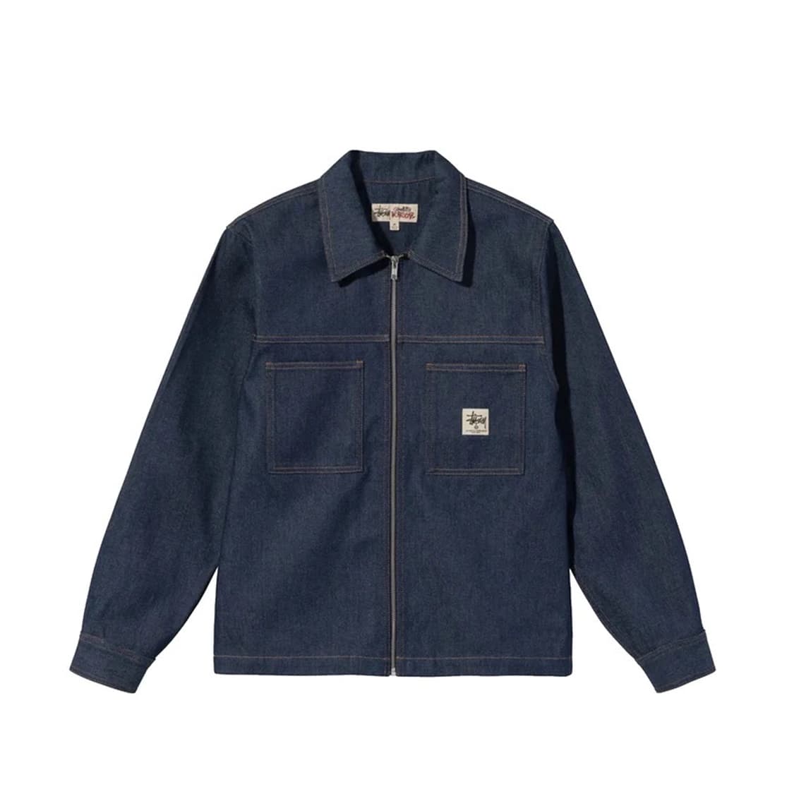 Stussy Denim Zip Up Work Shirts M 상품이미지5