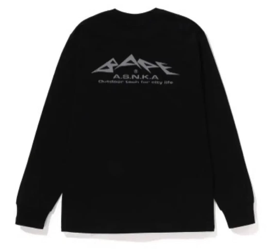 베이프 리플렉티브 롱슬리브 블랙 S 상품이미지2