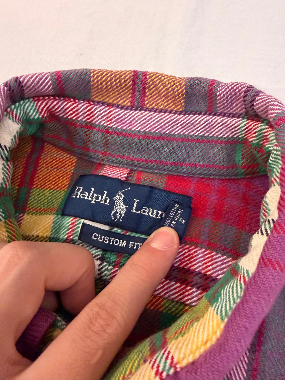 폴로 랄프로렌 헤비 플란넬 체크셔츠 멀티컬러 상품이미지5