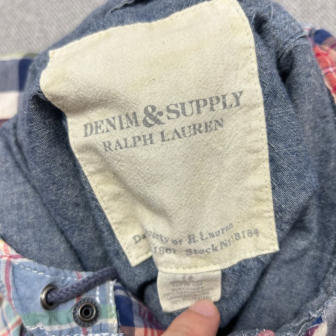 폴로 마드라스 패치워크 체크 자켓(S) 상품이미지2