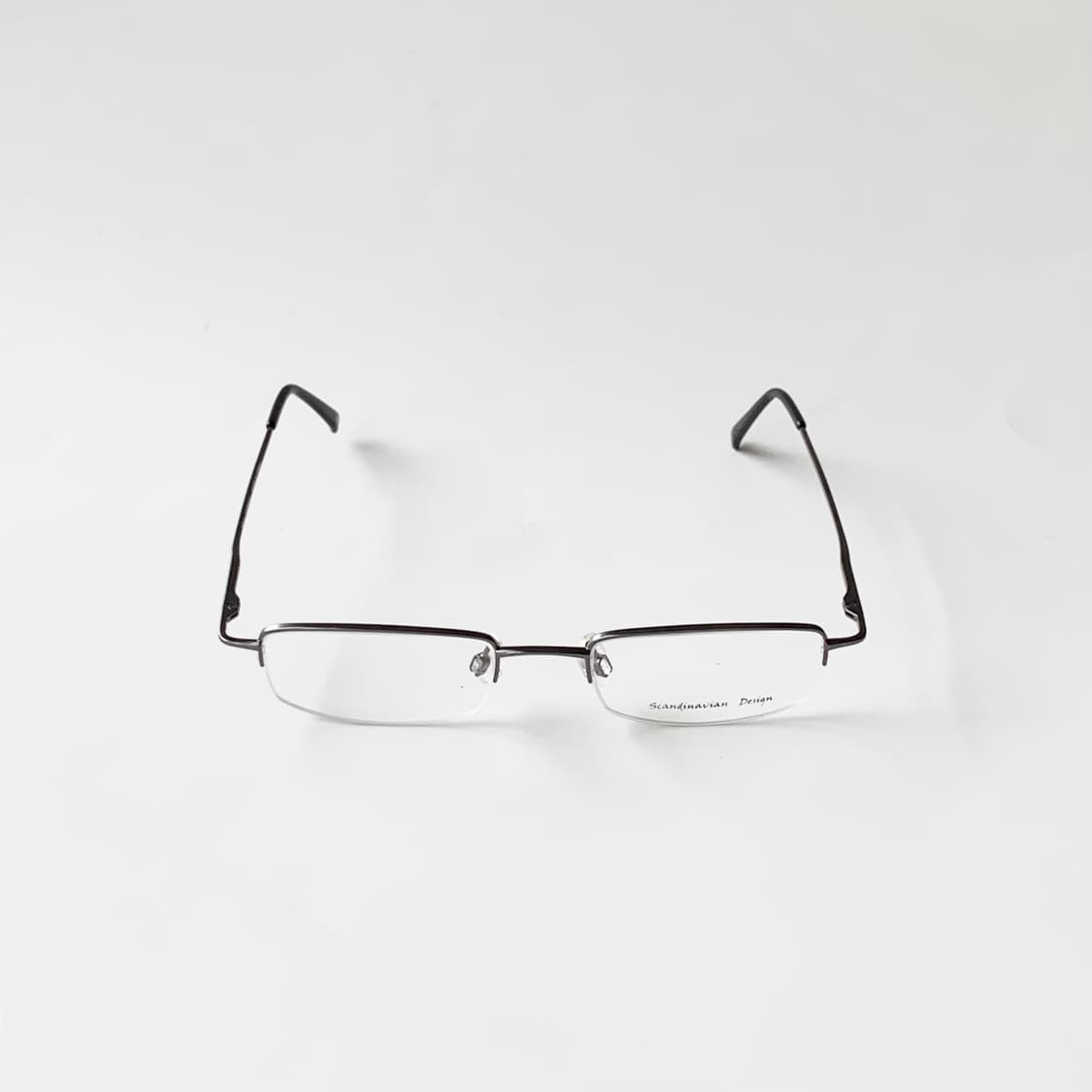 887 건메탈 데드스탁 빈티지안경 반무테 초경량 미니멀 클래식 픽키 상품이미지2
