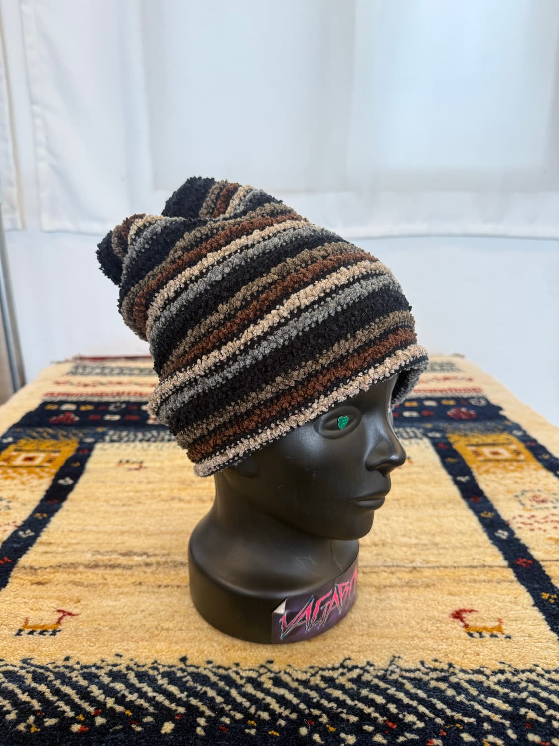 빈티지 스트라이프 파일원단 비니 상품이미지7